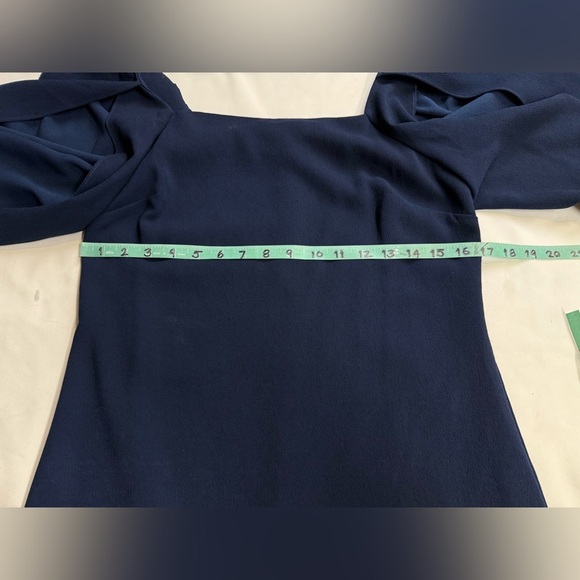 TRINA TURK Blue long flutter sleeve cocktail shift dress size S - Picture 13 of 15